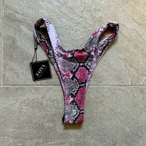 New zaful size small pink snakeskin bikini bottom
